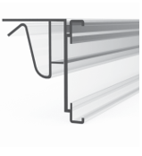 Rail pour tablette verre clear