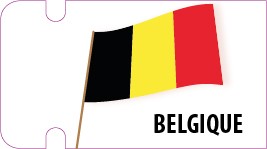 Stickers Drapeau Belgique x50